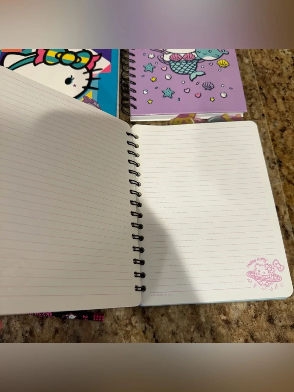 Large Sanrio Hello Kitty School College Supplies Notebook Cards Kawaii Sticker